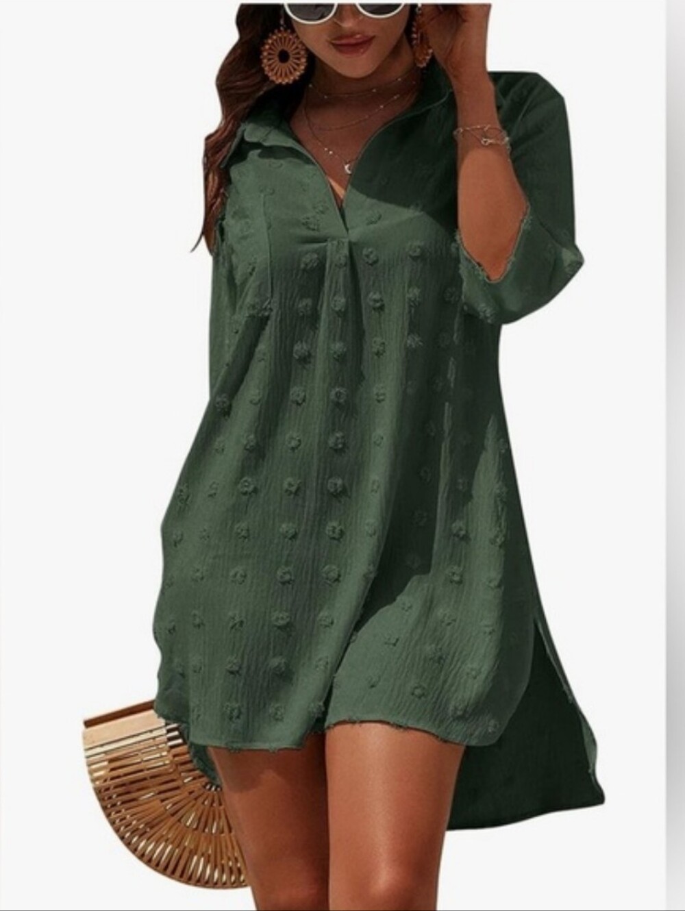 Blooming Jelly Swiss Dot Bathing Suite Cover Up NWT